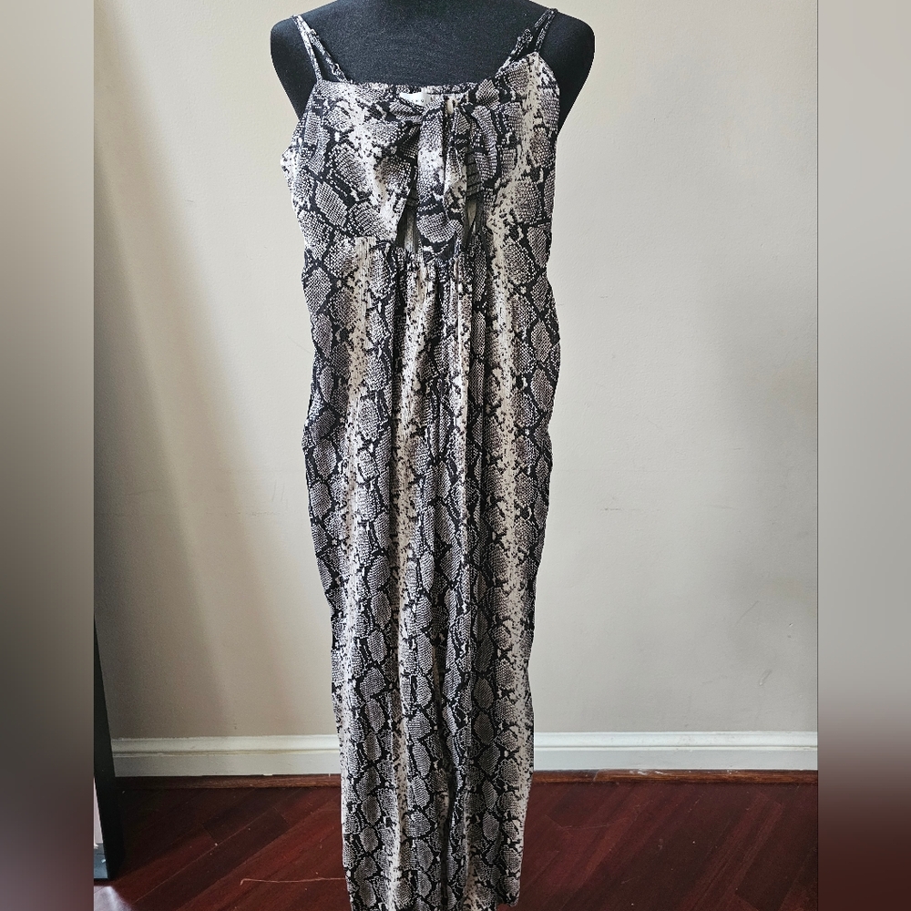 TopShop Snakeskin Print Jumpsuit